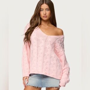 EDIKTED Inga Oversized Cable Knit Sweater